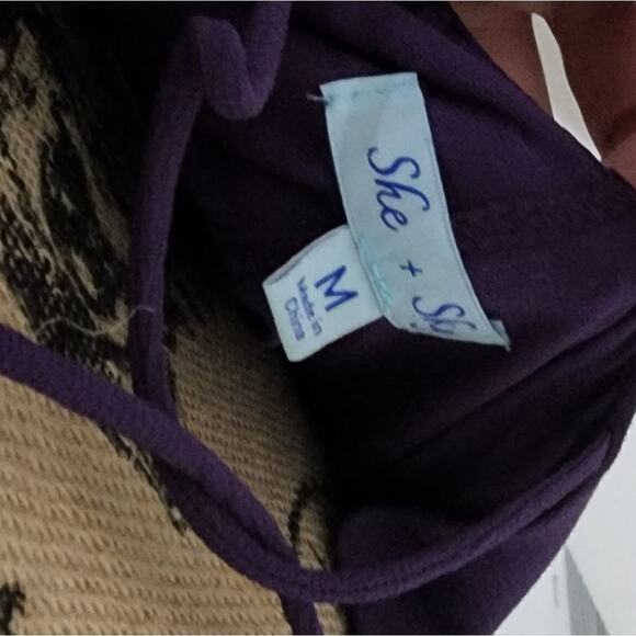 SHE and sky purple caged flowy tank top size medium - Picture 4 of 4